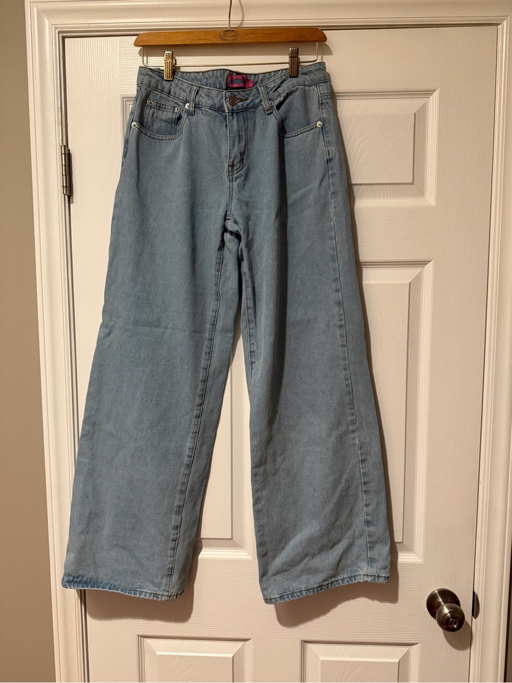 Edikted Light Blue Wide Leg Jeans